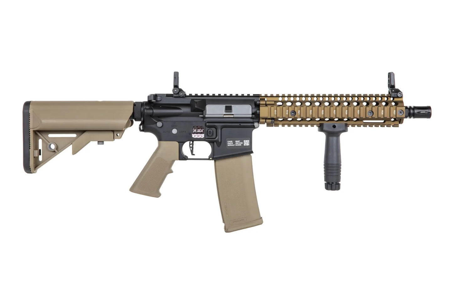 Specna Arms Daniel Defense® MK18 Prime™ Aster II ETU Motore Brushless NERO-TAN