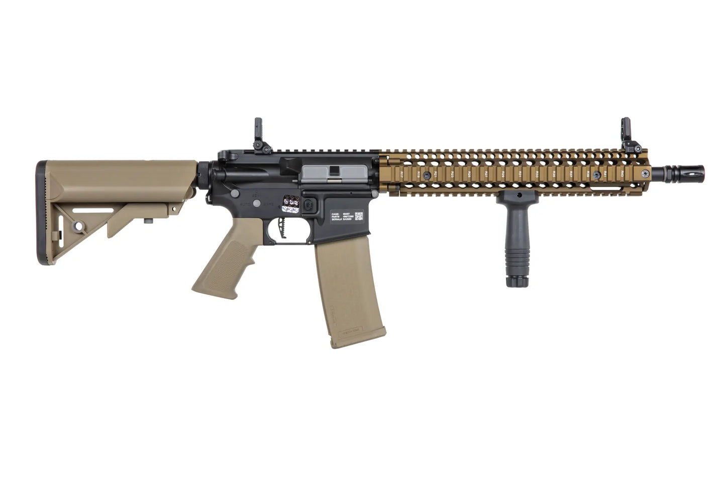 Specna Arms Daniel Defense® MK18 Prime™ Aster II ETU Motore Brushless NERO-TAN